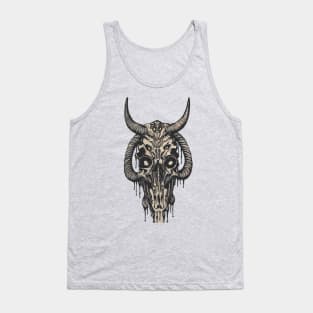 Tribal Tattoo Bulls Skull Tank Top